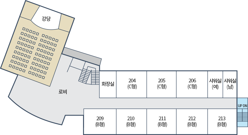 2층배치도 이미지. 자세한 내용은 아래를 참고하세요